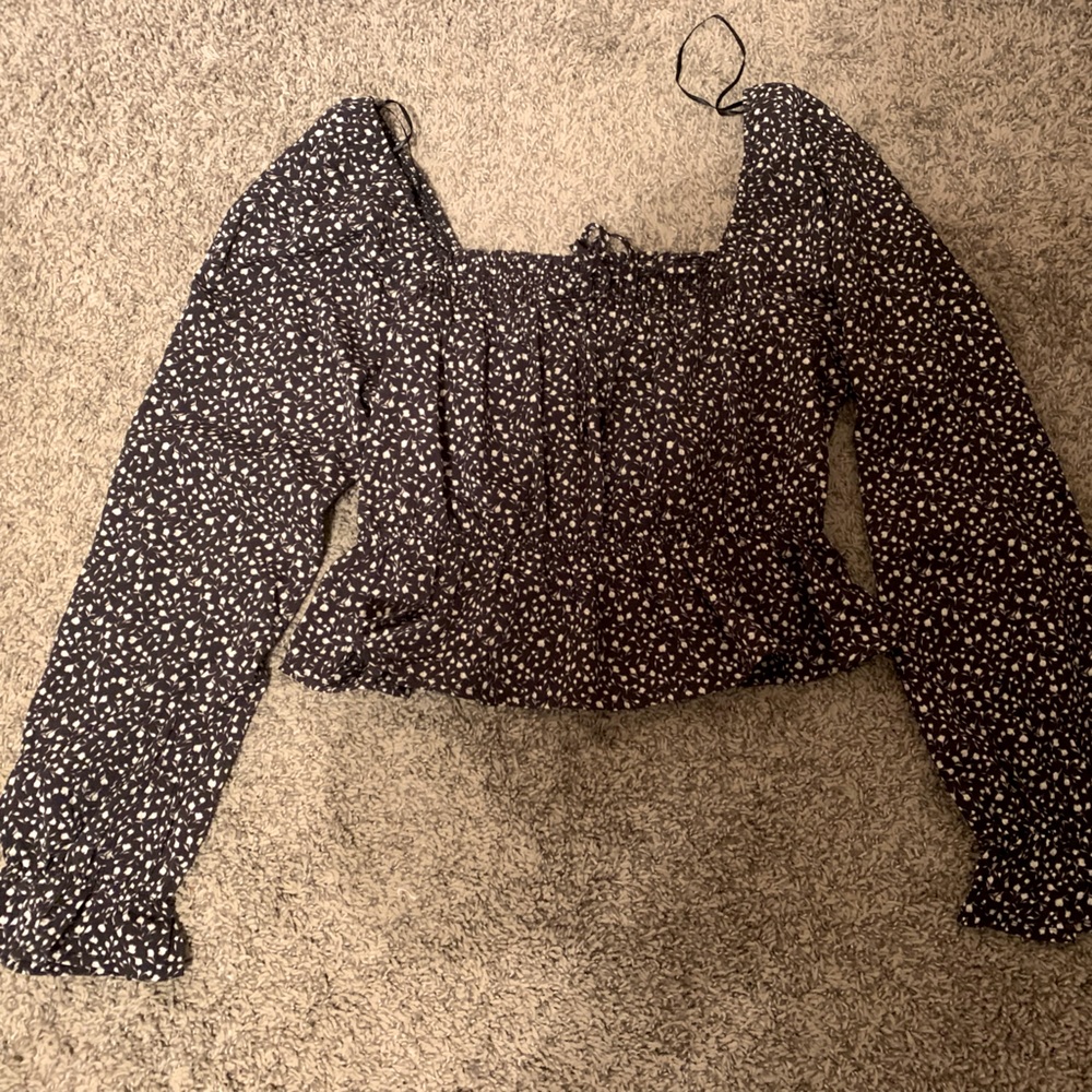 Paper Crane Cropped Blouse
